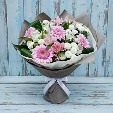 Букет цветов из:  Герберы, Альстромерии и Хризантемы #REPLACE_PRED# Нижнее Маслово