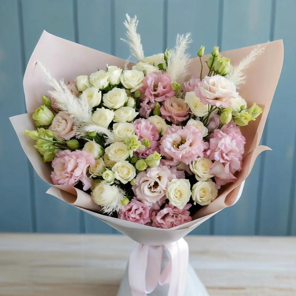 Букет цветов из: Альстромерии и Розы в Нижнее Маслово