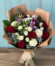 Букет цветов из:  Розы и Альстромерии #REPLACE_PRED# Нижнее Маслово