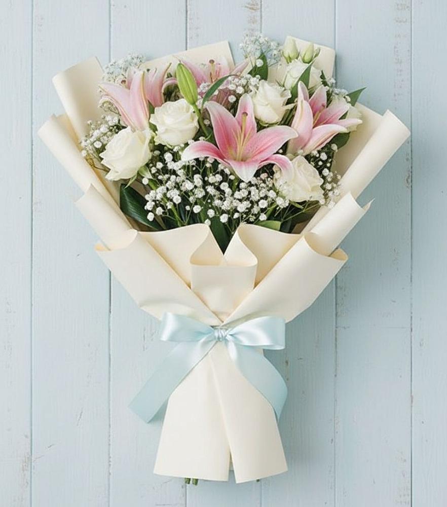 Букет цветов из: Лилии в Нижнее Маслово