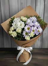 Букет цветов из:  Хризантемы и Розы в Нижнее Маслово