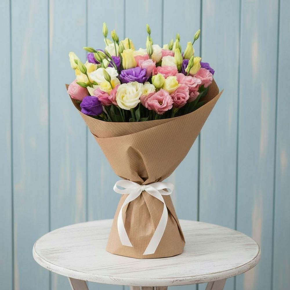 Букет цветов из: Лизиантусы в Нижнее Маслово