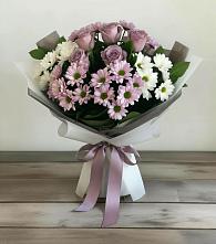 Букет цветов из:  Хризантемы и Розы в Нижнее Маслово