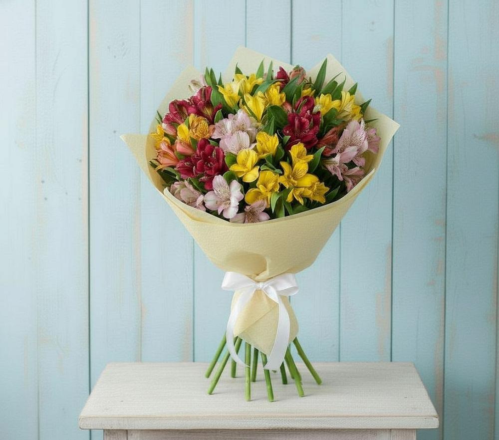 Букет цветов из: Альстромерии в Нижнее Маслово