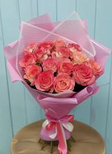 Букет 15 Розовых роз Равель #REPLACE_PRED# Нижнее Маслово