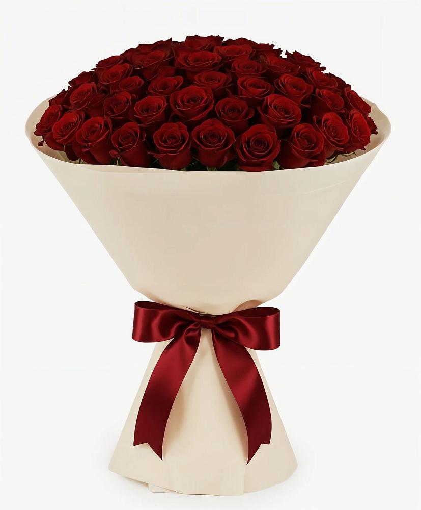 Букет 101 Бордовая роза Блэк Бакарра в Нижнее Маслово