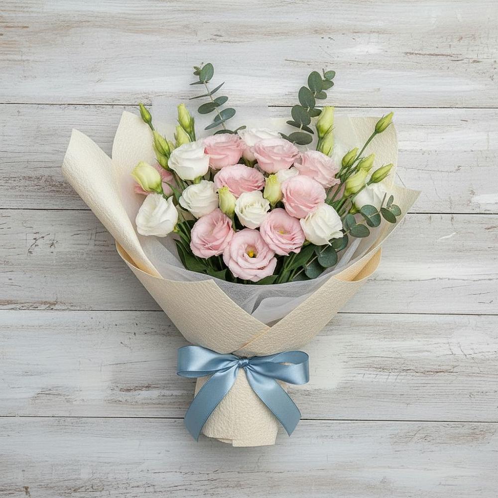 Букет цветов из: Лизиантусы в Нижнее Маслово